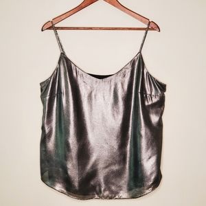 NWT Metallic Silver Ladies Tank Top